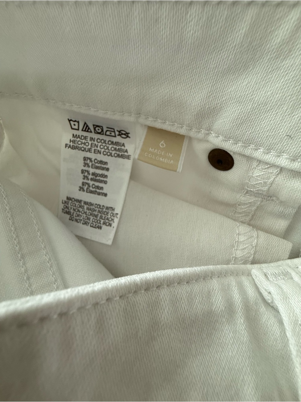 Michael Kors White Cotton Jeans with Branded Waistband - Picture 4 of 4